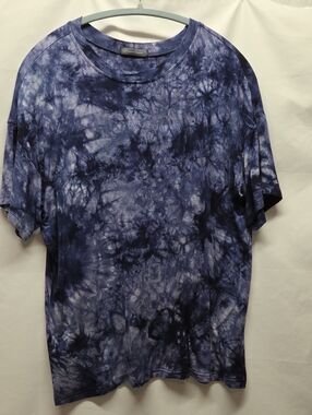 Women's Navy Tie-Dye Short-Sleeve Tee Nautical Artsy
